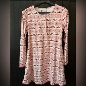 SweetHoney XS ladies gown lounge floral reindeer Christmas holiday